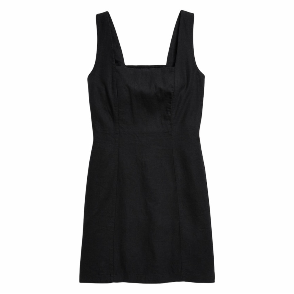 Old Navy Black Linen Blend Mini Dress - Picture 6 of 9
